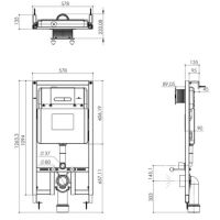 Товар: Инсталляция AQUAme AQM4001CR для унитаза с клавишей смыва Хром глянцевый - фото 2 Инсталляция AQUAme AQM4001CR для унитаза с клавишей смыва Хром глянцевый — фото 2, Инсталляции