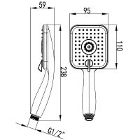Ручной душ Lemark LM8054C Хром — фото 2, Лейки для душа