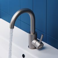 Смеситель для раковины Dorff Logic D3002101SS Нержавеющая сталь — фото 5, Смесители для раковины