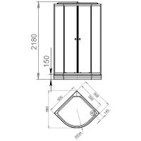 Душевая кабина Melodia della vita Classica 80x80 MB01031 без гидромассажа — фото 2, Душевые кабины