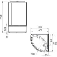 Душевая кабина Melodia della vita Jive 90x90 MB02002 без гидромассажа — фото 2, Душевые кабины