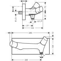 Смеситель для душа Axor Starck Organic 12602000 с термостатом Хром — фото 3, Смеситель для душа