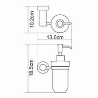Аксесс Donau K-9499C Дозатор жидкого мыла, навесной (блистер), КЕРАМИКА,хром, WasserKRAFT — фото 4, Дозаторы