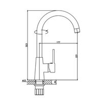 Смеситель для кухни Haiba Хром арт-HB70074 — фото 2, Смесители для кухни