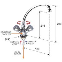 Товар: Смеситель для кухни Remer Export 46EX Хром - фото 2 Смеситель для кухни Remer Export 46EX Хром — фото 2, Смесители для кухни