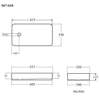 Раковина-чаша Bond Cube 60 Белый глянец арт-S67-610 — фото 7, Раковины накладные