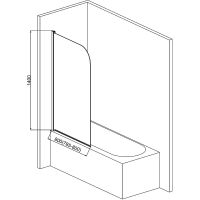 Товар: Шторка на ванну AQUAme 80 AQM2851 профиль Хром стекло прозрачное - фото 2 Шторка на ванну AQUAme 80 AQM2851 профиль Хром стекло прозрачное — фото 2, Шторки для ванной распашные