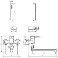 Товар: Смеситель для ванны Veragio Largenta VR.LGT-1805.CR универсальный Хром - фото 2 Смеситель для ванны Veragio Largenta VR.LGT-1805.CR универсальный Хром — фото 2, Смеситель для ванны