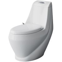 Унитаз моноблок Laguraty 2160AС с бидеткой с бачком и сиденьем Микролифт — фото 1, Напольные унитазы