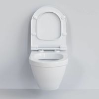 Унитаз Ambassador Nord 133T20001-132T20001S подвесной Белый глянцевый с сиденьем Микролифт — фото 5, Подвесные унитазы