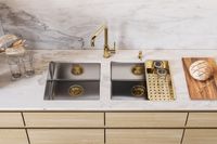 Мойка для кухни KOMBINO 30 SAT-90 400X400X 200 в комплекте с сифоном 1130551 — фото 2, Кухонные мойки