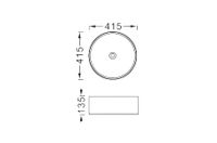 Раковина накладная для установки на столешницу AQUATEK ЕВРОПА AQ5558-MG 415*415*135, матовый серый — фото 2, Раковины накладные