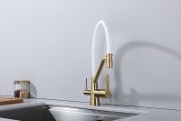 Смеситель для кухни Raglo R80.62.03 Золото матовое Белый — фото 6, Смесители для кухни