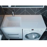 Раковина Madera Kamilla 110 L 4627173210041 с местом под стиральную машину Белая — фото 6, Раковины на стиральную машину