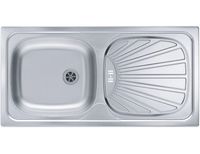 Мойка для кухни BASIC 80 NAT-60 860X435 в комплекте с сифоном 1071237, — фото 1, Кухонные мойки