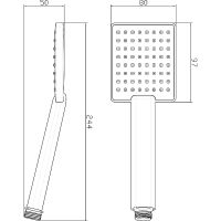 Ручной душ Swedbe Calypso 5042 Хром — фото 4, Лейки для душа