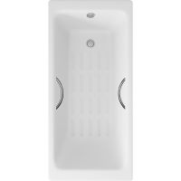 Чугунная ванна Delice Parallel 170x70 DLR220505R-AS с ручками с антискользящим покрытием — фото 1, Чугунные ванны