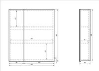 Товар: Шкаф зеркальный ALMI, 60 см, 2 дверцы, 4 стеклянные полки, белый - фото 2 Шкаф зеркальный ALMI, 60 см, 2 дверцы, 4 стеклянные полки, белый — фото 2, Шкафы для ванной