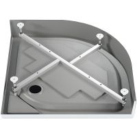 Акриловый поддон для душа Melodia della vita Round 80x80 MTYRD8080Bk Черный — фото 3, Акриловые душевые поддоны