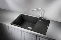 Granula-7805, ТУРМАЛИН, кухонная мойка, кварц — фото 2, Кухонные мойки