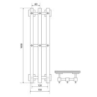 Водяной полотенцесушитель Melodia della vita Etude 100x12 П3 MTREE10012 Полированная сталь — фото 2, Водяные полотенцесушители