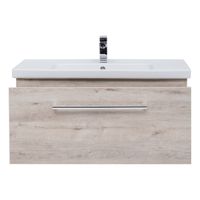 Товар: Тумба BIG INN, 80 см, подвесная, 1 ящик + выдвижной внутренний ящик, дуб кантри - фото 7 Тумба BIG INN, 80 см, подвесная, 1 ящик + выдвижной внутренний ящик, дуб кантри — фото 7, Тумбы под раковину