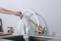 Смеситель для кухни Raglo R80.62.03 Золото матовое Белый — фото 4, Смесители для кухни