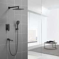 Душевая система Rose R28H R2835H Черная матовая — фото 24, Верхние души