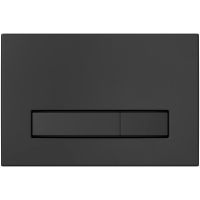 Клавиша смыва Berges Atom Line 049227 Черная SoftTouch — фото 1, Кнопки смыва