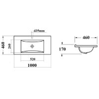 Раковина Bond 100 S05-1000 Белая глянцевая — фото 4, Раковины
