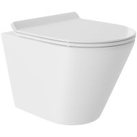 Унитаз Aqueduto Cone Торнадо CONT0110 подвесной Белый глянцевый с сиденьем Микролифт — фото 1, Подвесные унитазы