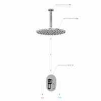 A12830 Встраиваемый комплект для душа с верхней душевой насадкой — фото 3, Встраиваемые душевые комплекты