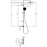 Товар: Душевая система Bossini Apice L10506.073 Черная матовая - фото 2 Душевая система Bossini Apice L10506.073 Черная матовая — фото 2, Душевые системы
