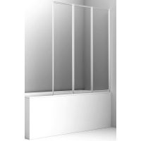 Шторка на ванну Ambassador Bath Screens 120х140 16041114 профиль Хром стекло прозрачное — фото 1, Складные шторки для ванной