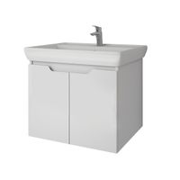 Товар: Тумба Q (D), 60 см, подвесная, 2 дверцы, белый глянец - фото 1 Тумба Q (D), 60 см, подвесная, 2 дверцы, белый глянец — фото 1, Тумбы под раковину