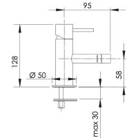 Смеситель для биде Remer X-Style X22BG Золото брашированное — фото 2, Смесители для биде