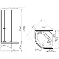 Душевая кабина Melodia della vita Classica 80x80 MB01007 без гидромассажа — фото 2, Душевые кабины