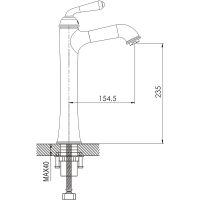 Товар: Смеситель для раковины Rose R02Q R0211Q Бронза - фото 2 Смеситель для раковины Rose R02Q R0211Q Бронза — фото 2, Смесители для раковины
