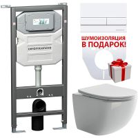 Комплект унитаза с инсталляцией Ceramicanova Forma CN3009_1002W_1000 с сиденьем Микролифт и Белой кл — фото 1, Комплекты унитаз + инсталляция