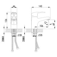 Смеситель для раковины Lemark Pramen Хром арт-LM3306C — фото 2, Смесители для раковины