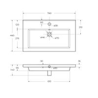 Керамическая раковина CEZARES CZR-8070-75 — фото 5, Раковины