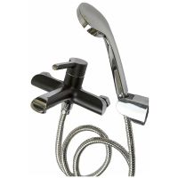 Смеситель для ванны Haiba HB60805-7 Черный Хром — фото 3, Для душа и ванны