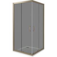 Душевой уголок Good Door Jazze CR-80-B-BR 80x80 профиль Бронза стекло тонированное — фото 1, Душевые уголки