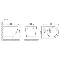 Товар: Биде Ceramicanova Forma CN3010 подвесное Белое - фото 2 Биде Ceramicanova Forma CN3010 подвесное Белое — фото 2, Биде