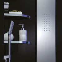 Душевая кабина Orans 130x130 89106b0 с баней профиль Черный задние стенки Черные — фото 3, Душевые кабины