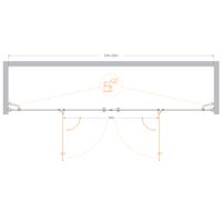 Душевая дверь CEZARES VERONA-W-B-22-240-P-Cr — фото 2, Душевые двери в нишу