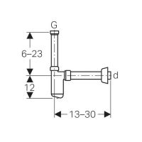 Сифон для раковины CeramaLux 170.103.11.1 Белый — фото 2, Сифоны