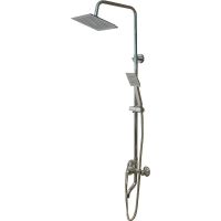 Душевая система Boch Mann ECO Quadro BM7226 / хром / латунь / со смесителем / настенный монтаж — фото 1, Душевые стойки