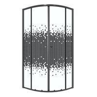 Душевое ограждение Niagara Eco NG-1007-14BLACK (90х90х190) четверть круга,раздвижное,черный,стекло м — фото 1, Душевые уголки