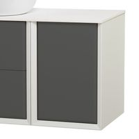 Шкафчик подвесной с одной дверцей, совместимый с базой под раковину CEZARES BELLAGIO 55303 Grigio nu — фото 1, Шкафы для ванной